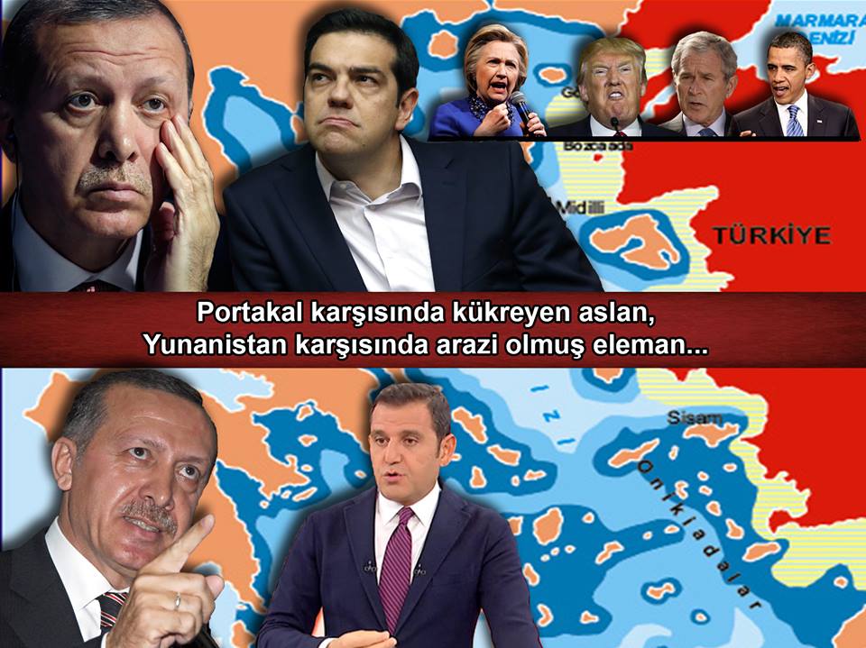 Portakal karşısında kükreyen aslan, Yunanistan karşısında arazi olmuş eleman…