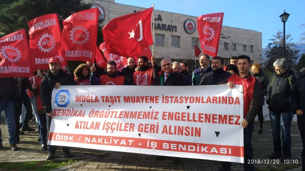 Nakliyat-İş’ten: Sendikaya Üye Oldukları için İşten Atılan Tüvtürk Muğla İşçilerinin İşe İade Davaları devam ediyor