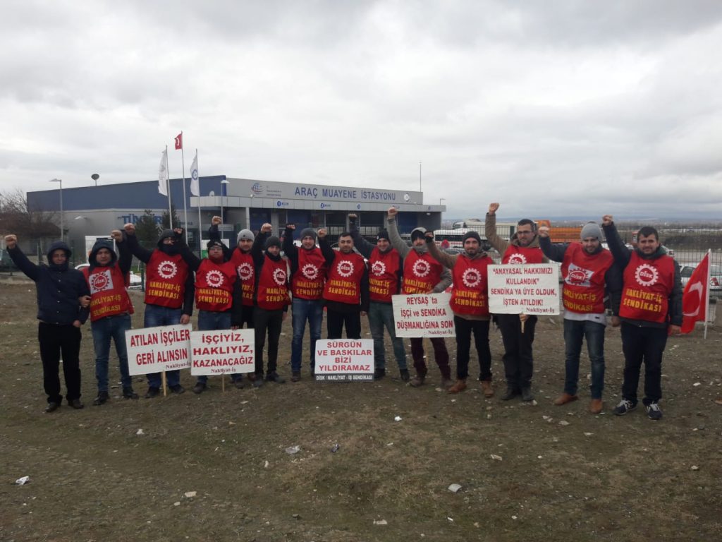 Nakliyat-İş’ten: Tüvtürk/Reysaş’da Sendikamız üyesi 16 işçi daha Tazminatsız olarak işten atıldı.