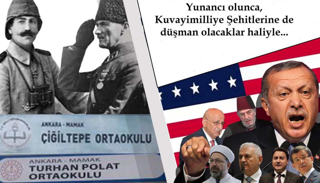 Yunancı olunca, Kuvayimilliye Şehitlerine de düşman olacaklar haliyle…