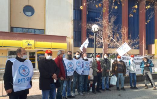 HKP, Direnişte olan PTT-SEN Üyesi PTT Çalışanlarına Dayanışmada bulundu