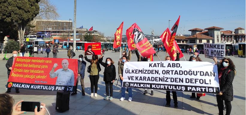 HKP’den: “Katil ABD’nin savaş gemilerinin Boğazlar’ımızdan geçişini protesto ettik!”