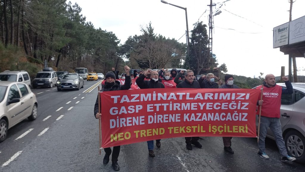 Nakliyat-İş’ten:  Neo Trend Patronu Kâzım Akbulut tarafından hakları gasp edilen Neo Trend İşçileri Nakliyat-İş’le Öncülüğünde direniyor, mücadeleye devam ediyor!