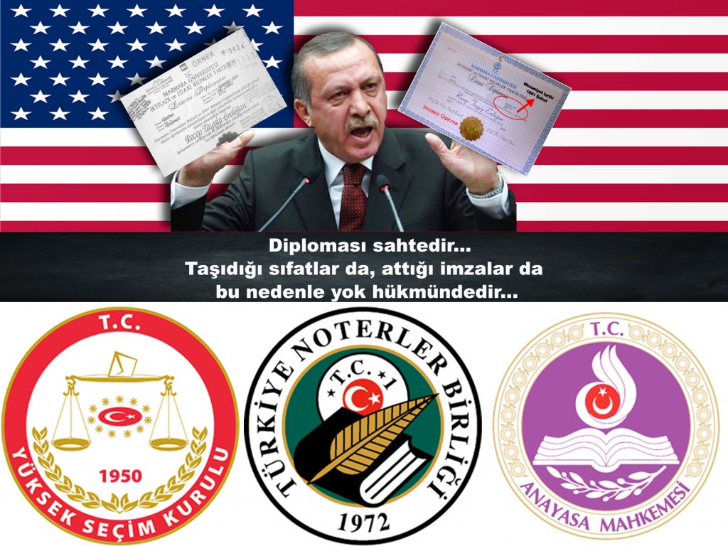 Diploması sahtedir… Taşıdığı sıfatlar da, attığı imzalar da bu nedenle yok hükmündedir…