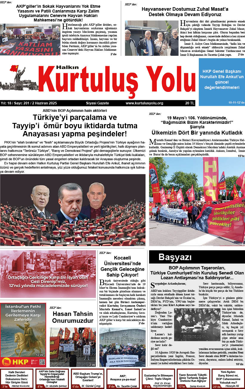 HALKIN KURTULUŞ YOLU SAYI: 201 / 02.06.2025